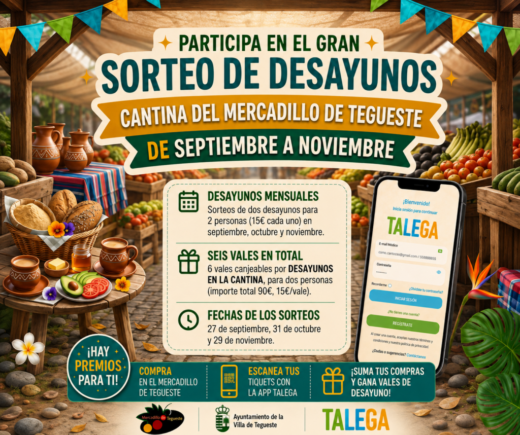 Sorteo desayunos Mercadillos de Tegueste